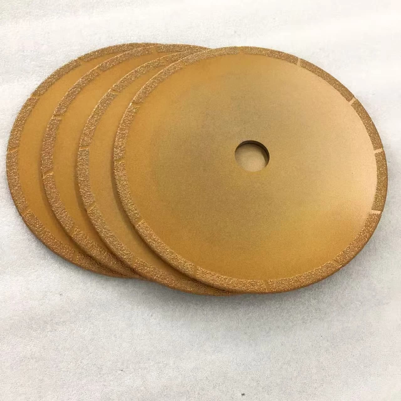 thin brazed diamond discs with central bores